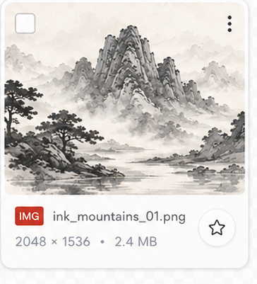 云墨灵境媒体预览卡 UI 参考